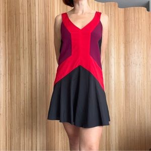 Jay Godfrey v neck mini dress